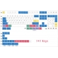 Chalk 104+15 / 37 Cherry Profile Keycap Set Cherry MX PBT Dye-subbed for Mechanical Gaming Keyboard